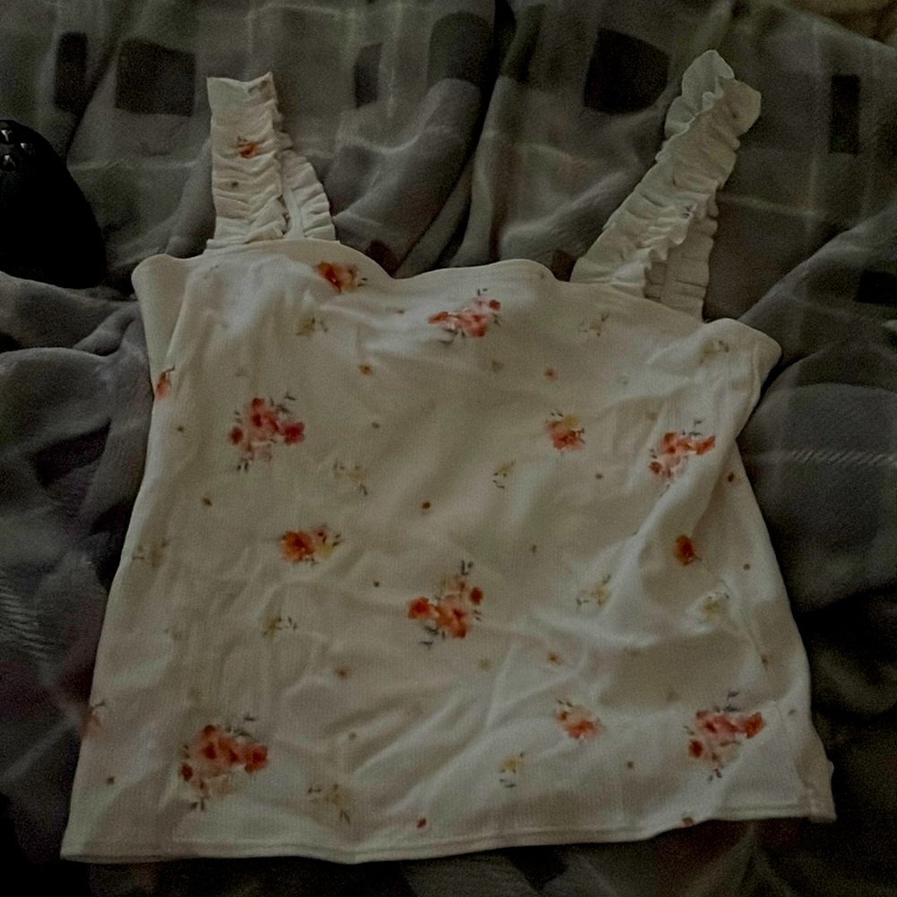 Ruffled Flower Crop top